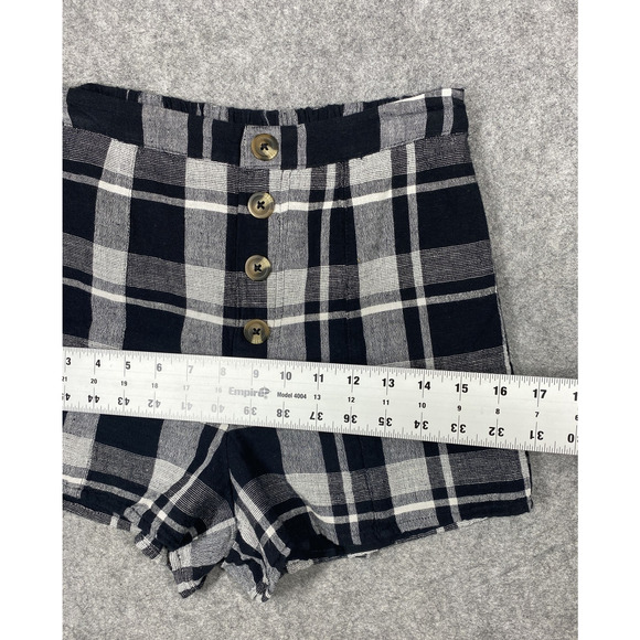 American Eagle Shorts Womens Extra Small Plaid High Rise Buttons Lined Summer - Picture 4 of 15